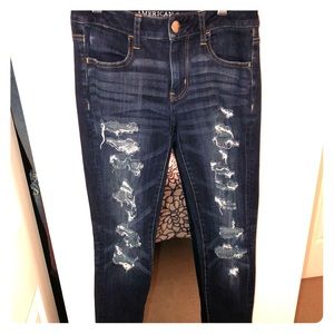 American Eagle ripped blue jean pants